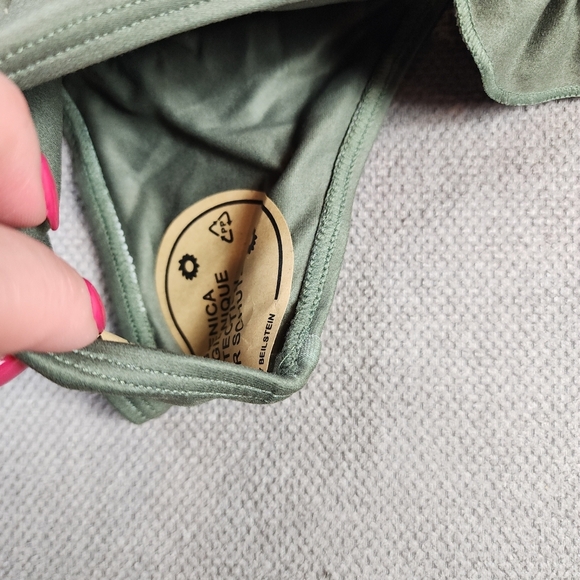 NWT Dream Bandits Sustainable Green Ruffle Low Rise Byron Bikini Breif Medium - Picture 12 of 12